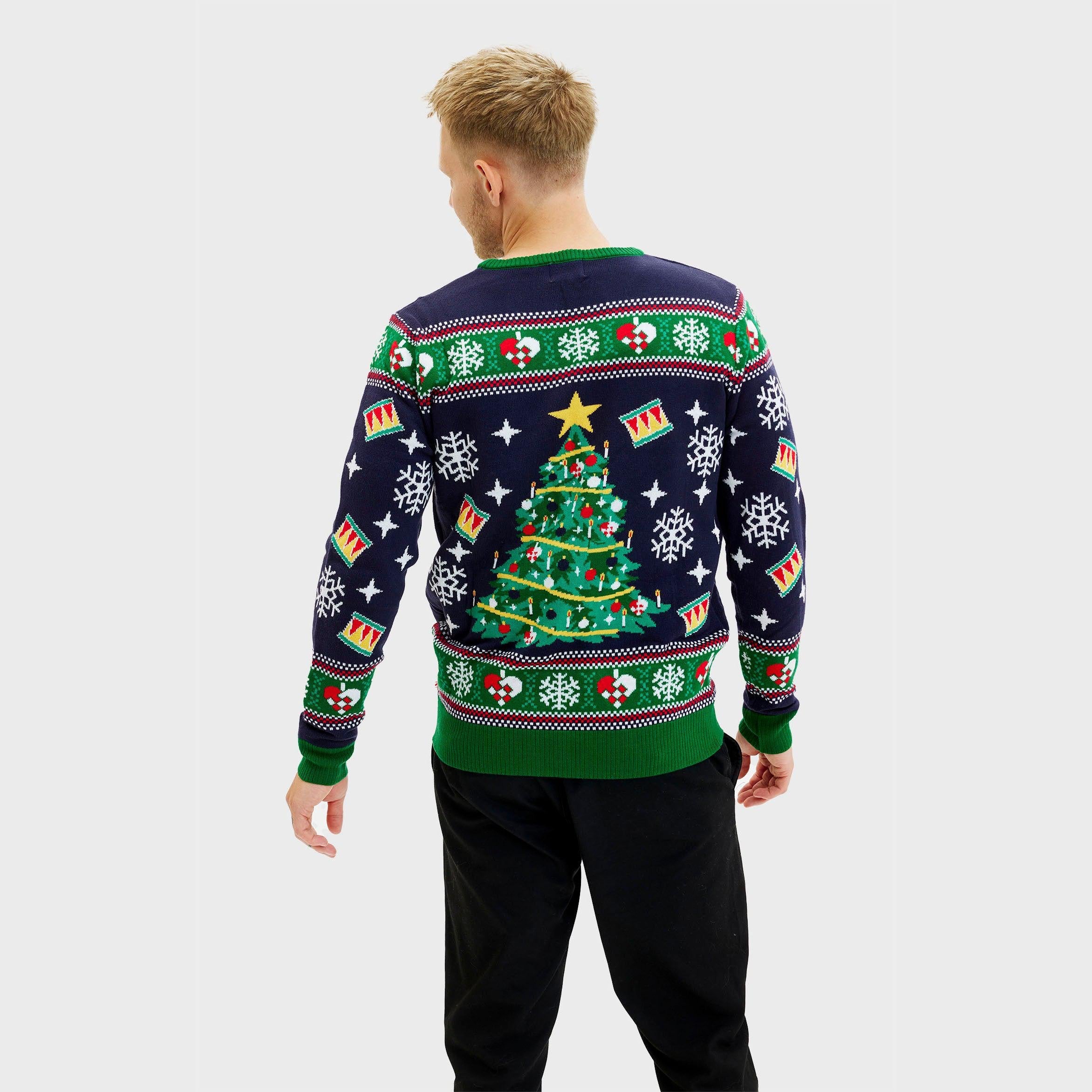 Blue Christmas Tree Sweater β Men